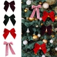 thumbnail image 1 of Christmas Hanging Decor 12 Of Velvet Bows For Christmas Tree Decoration Flower Garlands Flower Garlands Velvet Bows Outdoor Decor, 1 of 9