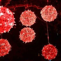 Christmas Hanging Decoration, Solar Christmas Ball Light for Tree Hanging Outdoor LED Globe Waterproof Solar Ball for Party Yard Porch Eave Patio Xmas Decoration