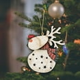 thumbnail image 1 of Christmas Hanging Decorations Hwkond Christmas New Christmas Tree Wooden Pendant Vintage Painted Christmas Festive Pendant Decorations Up To 30% Off, 1 of 7