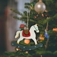 thumbnail image 1 of Christmas Hanging Decorations Hwkond Christmas New Christmas Tree Wooden Pendant Vintage Painted Christmas Festive Pendant Decorations Up To 30% Off, 1 of 6