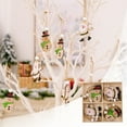 Christmas Hanging Decorations Wooden Boxed Angel Old Man Snowman Deer