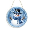 thumbnail image 1 of Christmas Hanging Door Sign – Snowman Scene PVC Pendant with Rope for Indoor Outdoor Holiday Home Wall Tree Party Decorations – Reusable Festive Ornament, 1 of 5