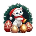 Christmas Hanging Flat Acrylic Double Side Cute Cartoon Cat Pattern