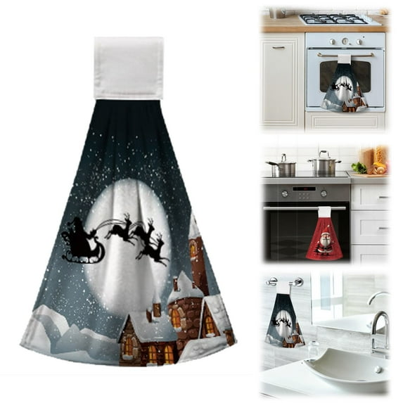Christmas Hanging Kitchen Towels Section A Towel - 1X Towel, Plush