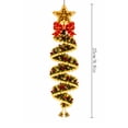 thumbnail image 1 of Christmas Hanging LED Light Christmas Tree Spiral Design Warm Glow Decoration for Porch Entryway Doorway Outdoor Holiday Display, 1 of 5