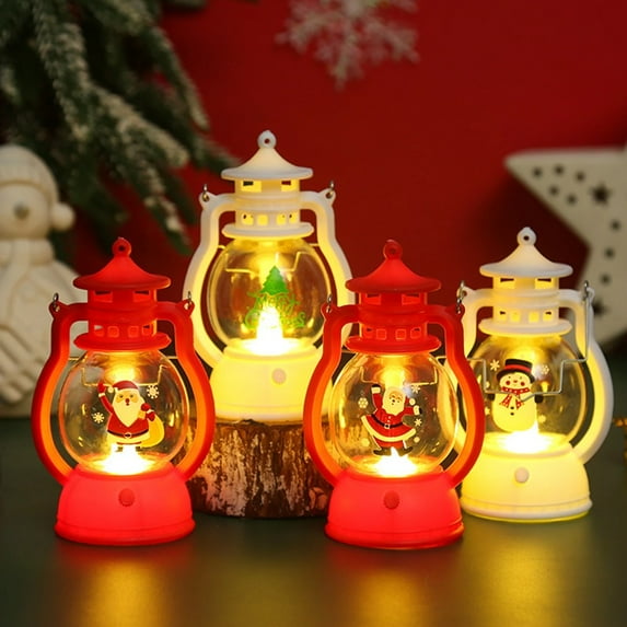 Christmas Hanging Lanterns,Vintage LED Battery-Operated Xmas Lantern,Portable Home Decoration,Flameless Electronic Candle Lamp