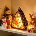 thumbnail image 1 of Christmas Hanging Night Light Ornament, Triangular Christmas Santa Night Light with Warm, Cozy Glow Battery Operated Desktop Decor For Xmas House Decor (M), 1 of 6