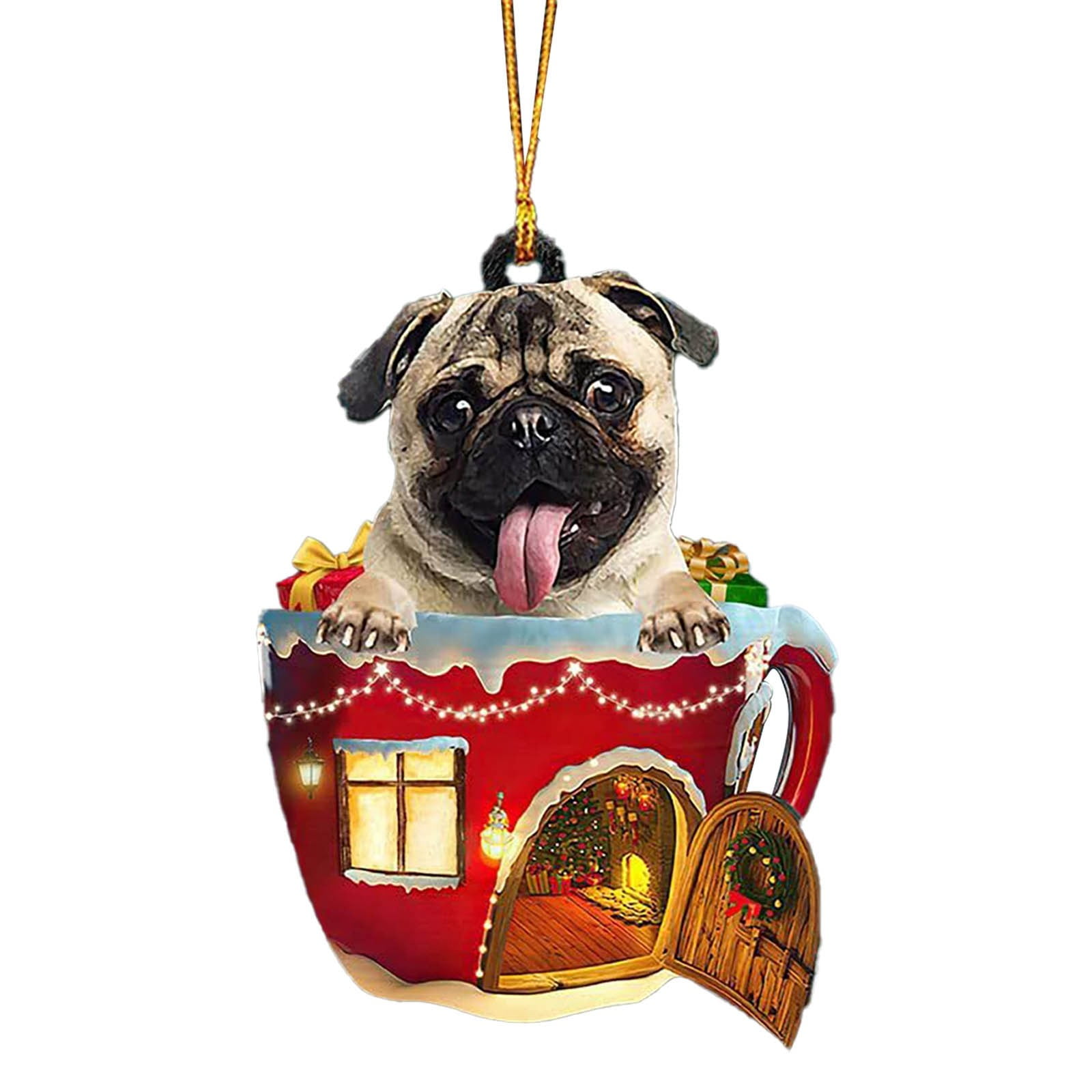 Christmas Hanging Ornament Christmas Village Sets Sleeping Dog