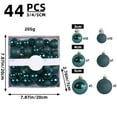 thumbnail image 1 of 44ct 2 Inch Christmas Tree Ornaments, Colored Shatterproof Plastic Decorations Balls Baubles for Christmas Party Home Indoor Decoration (Army Green, 30/40/50mm), 1 of 4