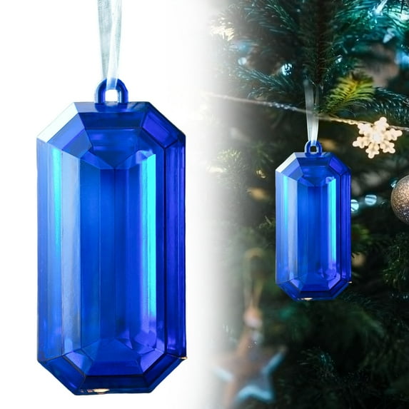 Christmas Hanging Ornaments,Colorful Shiny Acrylic Gem Pendant Christmas Tree Ornaments For Christmas And Decor