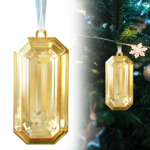 Christmas Hanging Ornaments,Colorful Shiny Acrylic Gem Pendant Christmas Tree Ornaments For Christmas And Decor