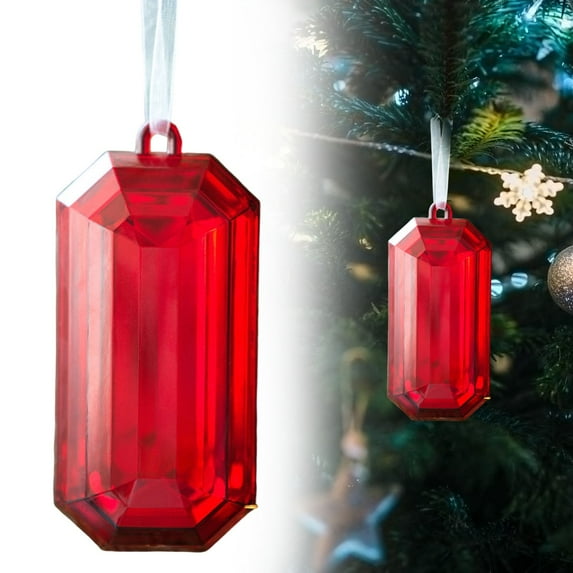 Christmas Hanging Ornaments,Colorful Shiny Acrylic Gem Pendant Christmas Tree Ornaments For Christmas And Decor