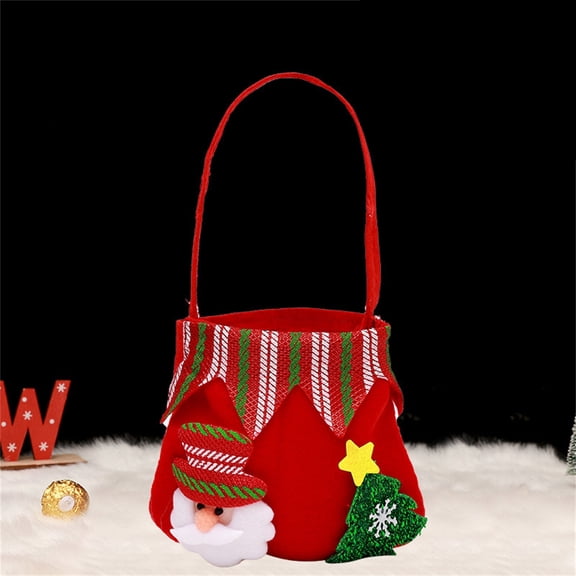Christmas Hanging Storage Gift Bag Candy Holder Xmas Tree Bag, Durable Hanging Design, Reusable Holiday Decor For Home Party Tree Fireplace Office Use For Gift Family Events