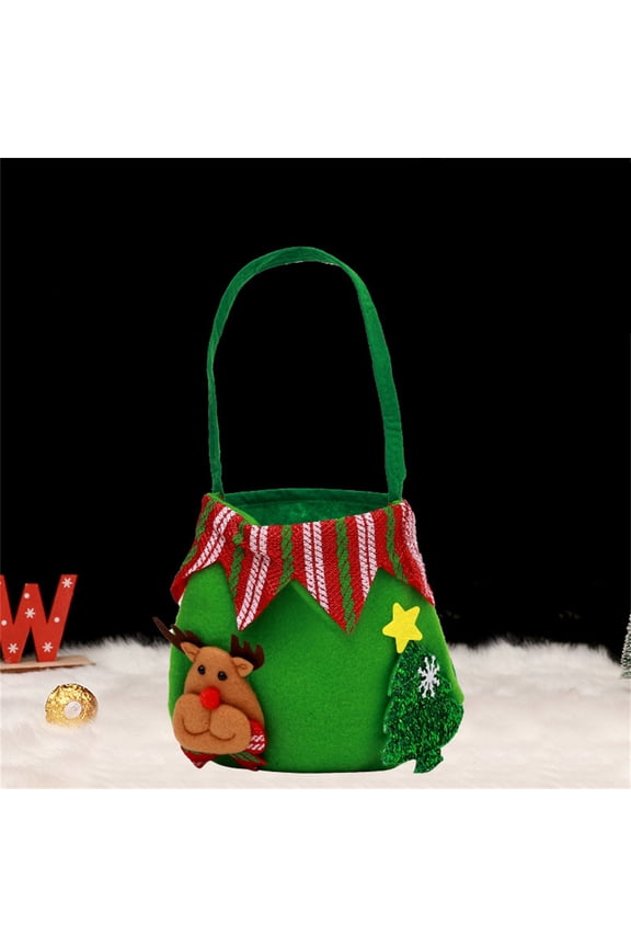 Christmas Hanging Storage Gift Bag Candy Holder Xmas Tree Bag, Durable Hanging Design, Reusable Holiday Decor For Home Party Tree Fireplace Office Use For Gift Family Events