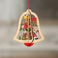 Christmas Hanging Wood Ornaments Hollow Wood Cutout Tag Pendants Wooden