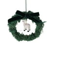 thumbnail image 1 of Christmas Hanging Wreath, Artificial Wreaths with Red Bow Bell, Norfolk Pine Wreath for Outdoor Indoor, Wall Table, Wedding, Birthday Party Decorations, 1 of 2