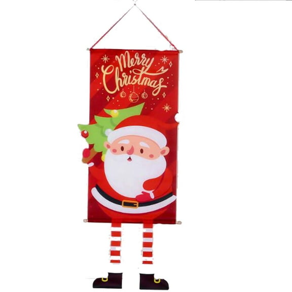 Christmas Hanging flag Christmas Decorations Red Old Man Decor
