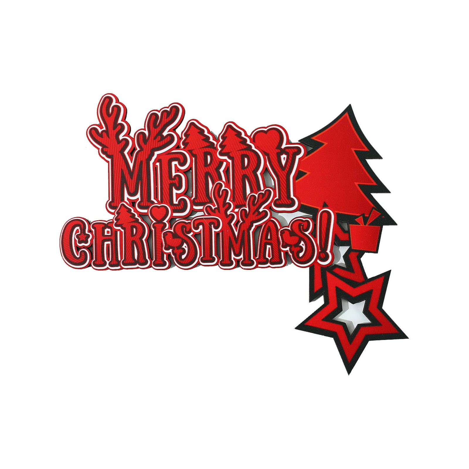 Christmas Hangs 2Pcs Christmas Door Corner Sign Wood Frame Corner