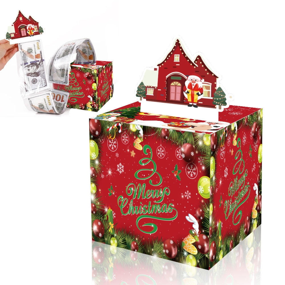 Christmas Happy Birthday Money Box for Cash Pull Money Gift Box DIY Set