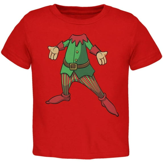 Christmas Happy Elf Red Toddler T-Shirt - 4T