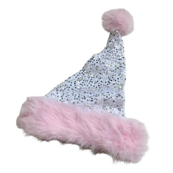 Christmas Hat 2025 Women and Men Santa Hat Plush Fluffy Classic Beanie Hat Santa Claus Hat for Xmas New Year Party