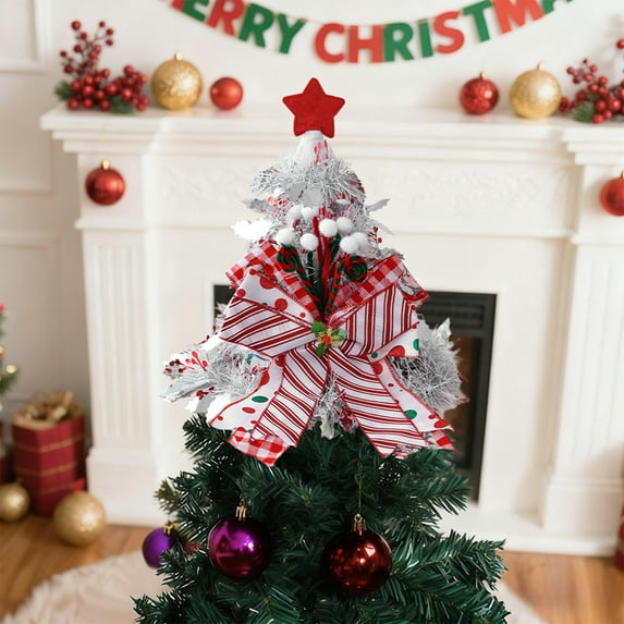 Christmas Hat under $5! Cagogo Christmas Hat Ornament, Santa Hat Tree Topper, Xmas Party Decoration, Festive Headwear for Christmas Photo Props, Holiday Decor for Home, Office, Celebrations