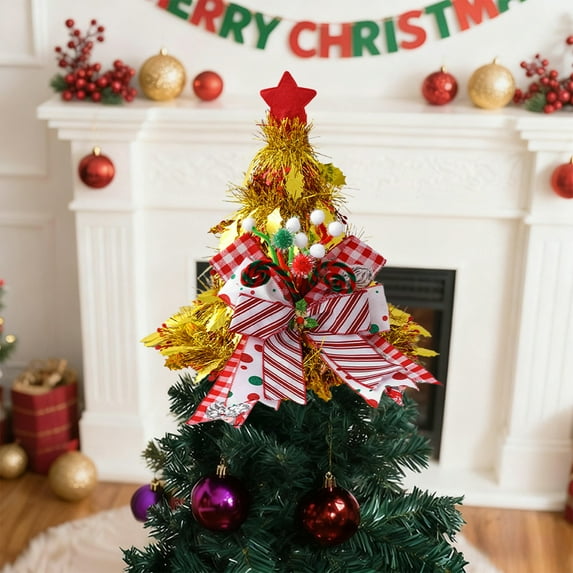 Christmas Hat under $5! Cagogo Christmas Hat Ornament, Santa Hat Tree Topper, Xmas Party Decoration, Festive Headwear for Christmas Photo Props, Holiday Decor for Home, Office, Celebrations