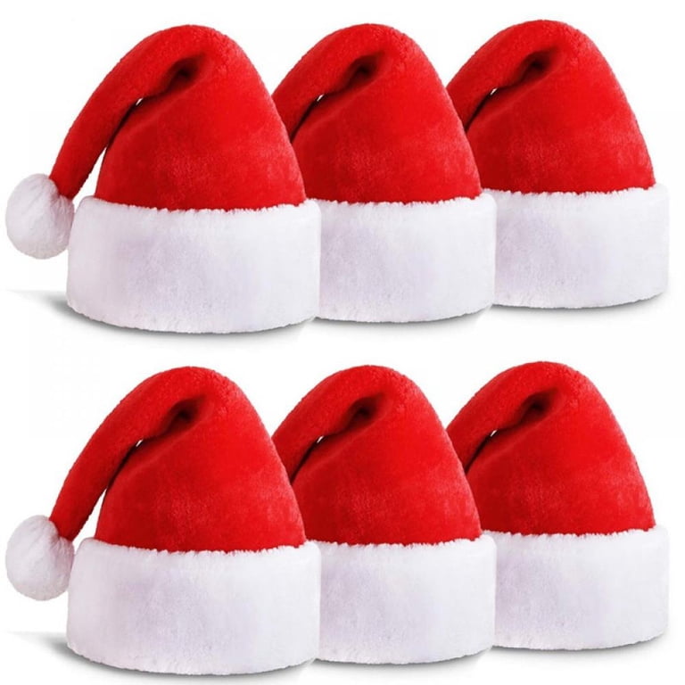 Christmas Hat 6 Pcs,Santa Hat,Xmas Holiday Hat Unisex Velvet  display picture 1