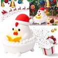 thumbnail image 1 of Christmas Hat Chicken Bathroom Bubble Night Light Cute Christmas Chicken3D Reading Book Lamp Resin Decor for Readers, Bedroom Study Room Home Decor Christmas Decorations Gifts, 1 of 9