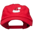 thumbnail image 1 of Christmas Hat Embroidered Unstructured Cap - Red OSFM, 1 of 5