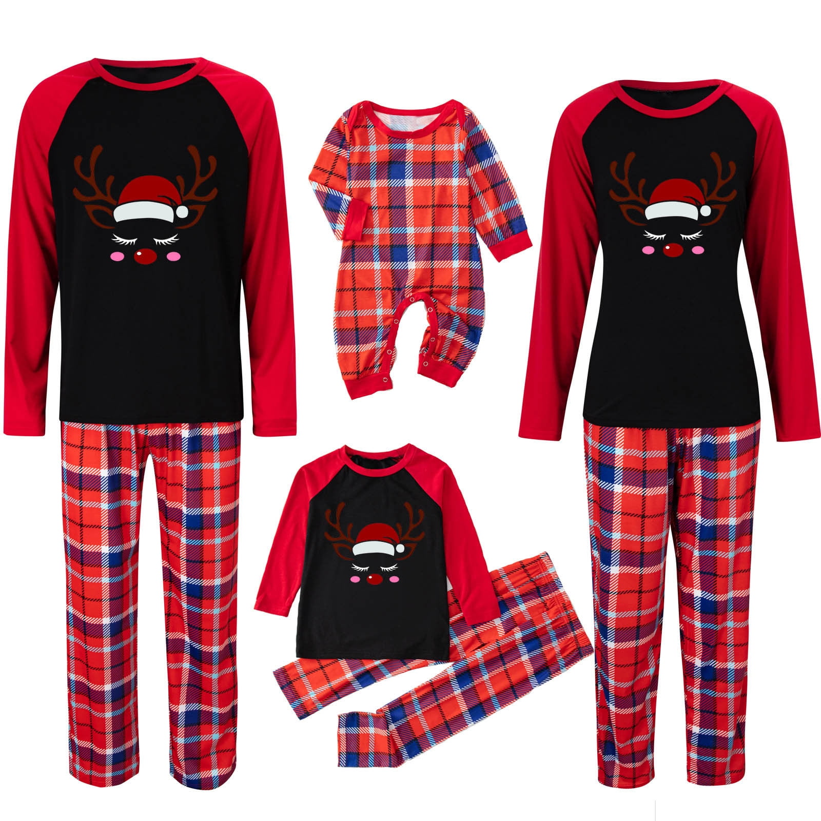 Christmas Hat Graphic Family Christmas Matching Pajamas Sets 2023
