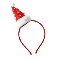 Christmas Hat Headbands, Sequined Santa Hat Headband for Christmas Festive Costume Party Cosplay, Xmas Hairband Accessories Decorations for Adults