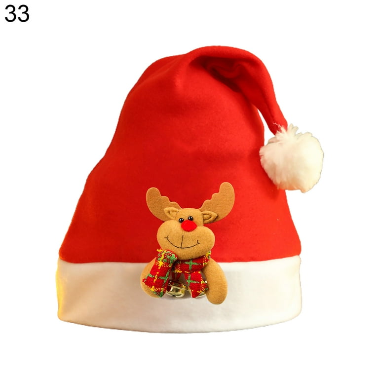 Christmas Hat High Elastic Wear Resistant Fabric Adorable Cartoon