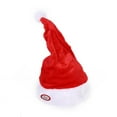 thumbnail image 1 of Christmas Hat Musical Santa Hat Holiday Decoration Adjustable Snapback Soft Fabric Battery Operated Festive Singing Dancing Accessory Christmas Gift, 1 of 9