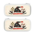 thumbnail image 1 of Christmas Hat Pattern (2), Carrying Case For Nintendo Switch & OLED Version, Eva Lightweight Shockproof Protective Pouch Case for Game Console & Accessories with 10 Game Card Slot & Wristband, White, 1 of 6