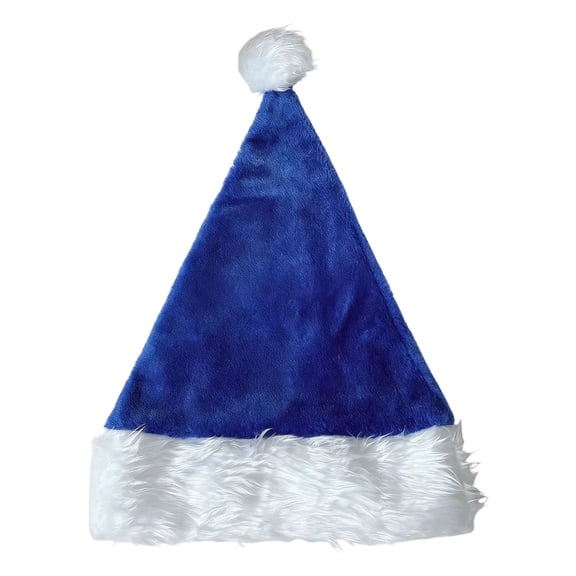 Christmas Hat Santa Hat Adult Xmas Holiday Santa Hat for Men Women Christmas Party New Year Party Supplies,Blue