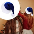 thumbnail image 1 of Christmas Hat,Santa Hat,Santa Hat Holiday for Adults Unisex,Velvet Comfort Extra Thicken Fur Xmas Hat for New Year Festive Party,Blue, 1 of 9