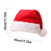 Christmas Hat, Santa Hats Holiday for Adults & Kids Red Velvet Comfort Extra Thicken Xmas Hat for New Year Festive Party