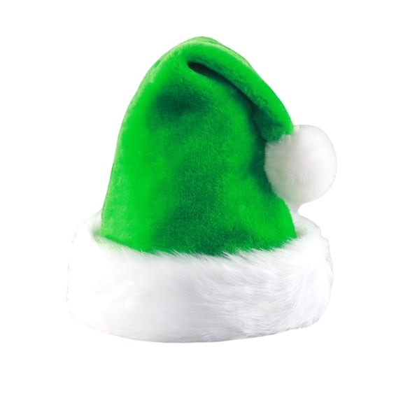 Christmas Hat, Santa Hats Multi-Piece Set for Adults Red/Green Velvet Comfort Extra Thicken New Year Festive Party Holiday Xmas Hat for Women and Men