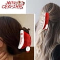 thumbnail image 1 of Christmas Hat Shape Jaw Clip - Seasonal Fashion Cartoon Hair Accessories for Girls and Women Non- Design for Thick and Thin Hair Ideal Holiday, 1 of 5