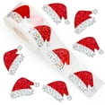 thumbnail image 1 of Christmas Hat Stickers Roll Laser Red Santa Hat Seal Stickers Xmas Waterproof Self-Adhesive Decals for Envelope Journal Decor Party Supplies, 500Pcs, 1 of 7