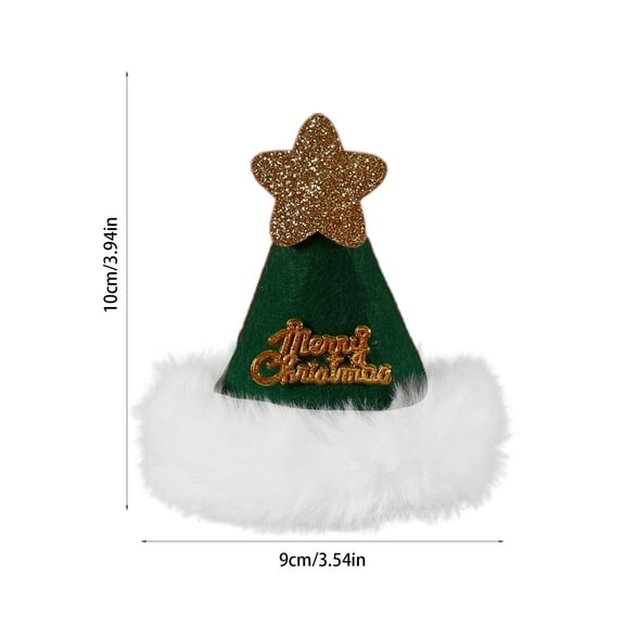 Christmas Hat Tree Topper, Festive Christmas Tree Decoration, Santa Hat Tree Topper for Holiday Season,Green
