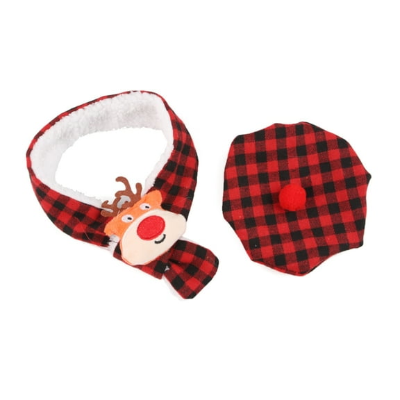 Christmas Hat for Dog Hat Reindeer Beret Headwear Costume for Dog Cats