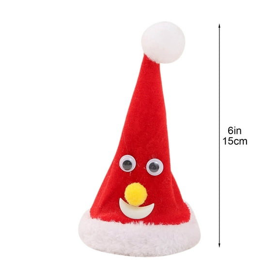 Christmas Hat with Music, Singing, and Dancing, 2pc/3pc Set, Holiday Swinging Hats for Family Gatherings and Parties,B