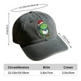 thumbnail image 1 of Christmas Hats for Men Women, Adjustable Embroidered Christmas Baseball Cap, Frog with Santa Hat Pattern (Black), 1 of 8