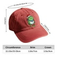 thumbnail image 1 of Christmas Hats for Men Women, Adjustable Embroidered Christmas Baseball Cap, Frog with Santa Hat Pattern (Red), 1 of 6