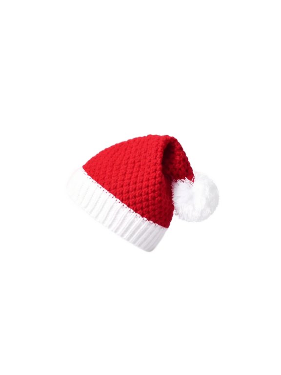 Christmas Hats for Men and Women - Santa Hat Christmas Beanie Hat Knitted Stocking Hat Xmas Holiday Hat for Adults