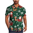 thumbnail image 1 of Christmas Hawaiian Shirt for Men Short Sleeve Button Down Santa Vacation Dress Shirts Vintage Hippie Holiday Tops, 1 of 6