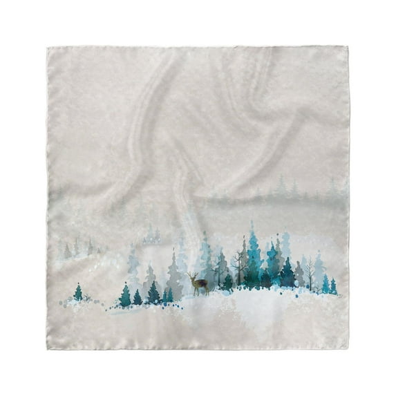 Christmas Head Scarf, Watercolor Art Pine Trees, Head Wrap, 3 Sizes, by Ambesonne