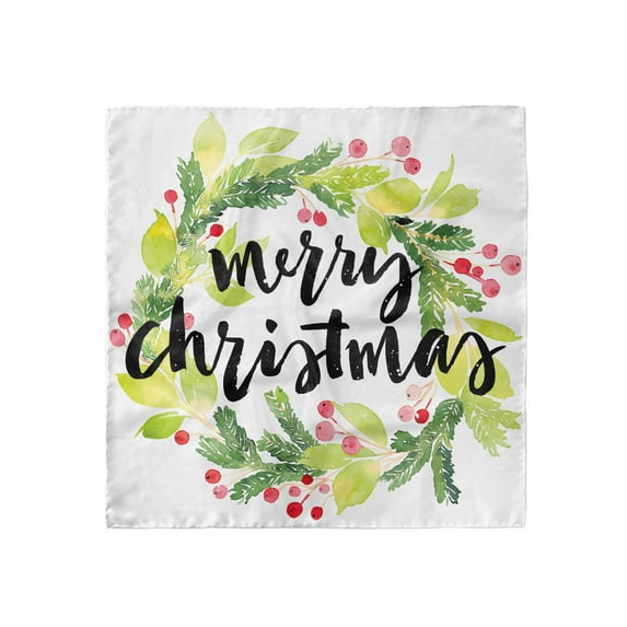 Christmas Head Scarf, Watercolor Wreath, Head Wrap, 3 Sizes, by Ambesonne